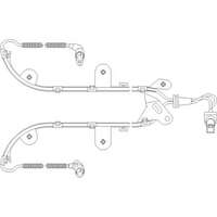 ABS-givare, Sensor, hjulvarvtal, Bak, Bakaxel, Bakaxel, båda sidor, Höger bak, Vänster bak, Höger, Vänster