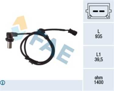 ABS-givare, Sensor, hjulvarvtal, Bakaxel, båda sidor, audi a4 b5, a4 b5 avant, vw passat b5, 8D0 927 807 C, ALS-1415