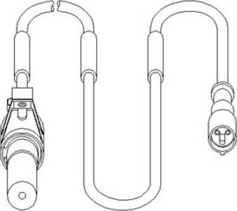 ABS-givare, Sensor, hjulvarvtal, Bakaxel, båda sidor, opel,vauxhall, 12 38 917, 90386505