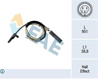 ABS-givare, Sensor, hjulvarvtal, Bakaxel, Framaxel, bmw, 34 52 6 762 476, 34 52 6 785 022, 34 52 6 870 077