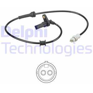 ABS-givare, Sensor, hjulvarvtal, Bakaxel höger, renault kangoo, kangoo express, 8200212696