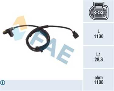 ABS-givare, Sensor, hjulvarvtal, Bakaxel, ford galaxy i, seat alhambra, vw sharan, 1048604, 7307991, 7M0 927 807 A, 7M0 927 807