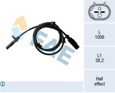 ABS-givare, Sensor, hjulvarvtal, Bakaxel, fiat ducato buss, ducato flak/chassi, ducato skåp, 51764254, 51782787, 51801310