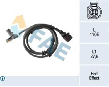 ABS-givare, Sensor, hjulvarvtal, Bakaxel, ford galaxy i, seat alhambra, vw sharan, 1207329, 2M21-2B372-AA, 7M3 927 807 J