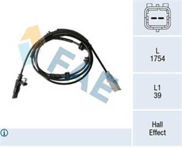 ABS-givare, Sensor, hjulvarvtal, Bakaxel, citroën,peugeot, 4545 H6, 4545.H6