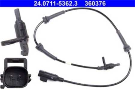 ABS-givare, Sensor, hjulvarvtal, Bakaxel, land rover range rover evoque, range rover evoque cabriolet, range rover evoque van, 