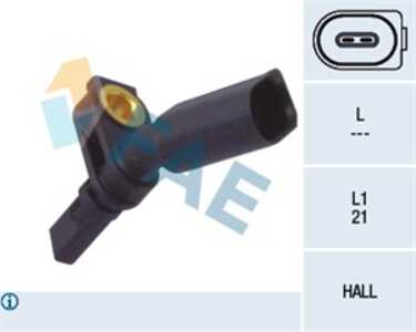 ABS-givare, Sensor, hjulvarvtal, framaxel vänster, audi,seat,skoda,vw, 6Q0 927 803 A, 6Q0 927 803 B, WHT 003 861