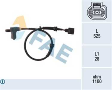 ABS-givare, Sensor, hjulvarvtal, Framaxel, ford galaxy i, seat alhambra, vw sharan, 1048603, 7384950, 7M0 927 807 B, 7M0 927 80