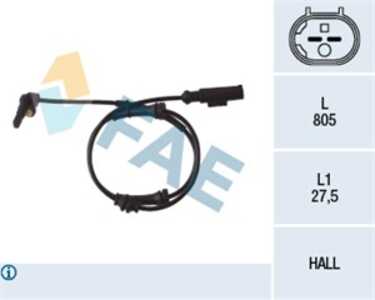 ABS-givare, Sensor, hjulvarvtal, Framaxel, fiat fiorino skåp/stor limousine, linea, qubo, 51763164