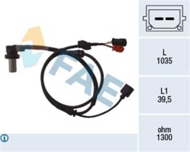 ABS-givare, Sensor, hjulvarvtal, Framaxel, audi a6 c5, a6 c5 avant, 4B0 927 803 C, ALS-424