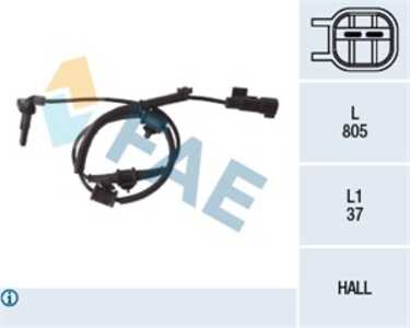 ABS-givare, Sensor, hjulvarvtal, Framaxel, opel insignia a, insignia a sedan, insignia a sports tourer, saab 9-5, 12 848 538, 1