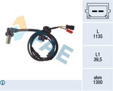 ABS-givare, Sensor, hjulvarvtal, Framaxel, audi a6 c4, a6 c5, a6 c5 avant, 4B0 927 803, ALS-417