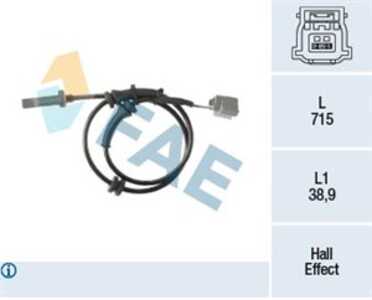 ABS-givare, Sensor, hjulvarvtal, Framaxel, nissan qashqai suv ii, renault kadjar, 47 91 04E A0A, 47910-4EA0A