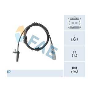 ABS-givare, Sensor, hjulvarvtal, Framaxel, citroën,peugeot, 96 748 522 80, 96.748.522.80