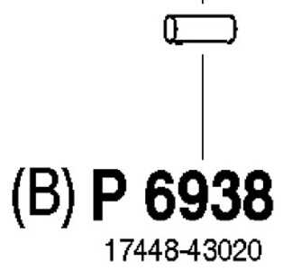 Avgasrör, Bak, toyota avensis, avensis kombi, avensis liftback, 17448-22020, 17448-43020