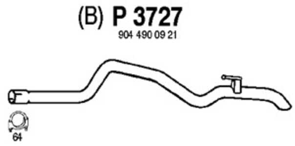 Avgasrör, Bak, mercedes-benz, 9044900921, 9044902621