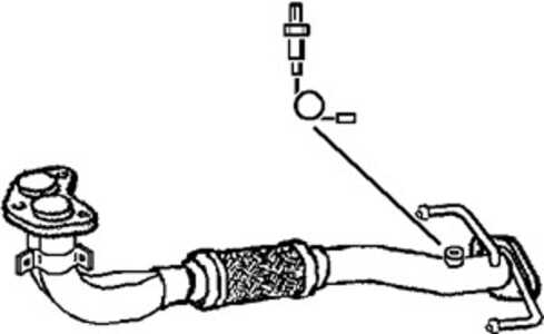 Avgasrör, Fram, mitsubishi galant viii, galant kombi viii, MR258458, MR514625