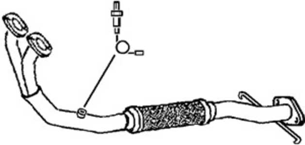 Avgasrör, Fram, saab 9000, 9000 halvkombi, 4442166