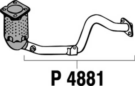 Avgasrör, Fram, peugeot 307, 307 break, 307 sw, (1731-P9)