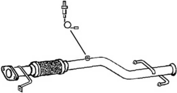 Avgasrör, Mitt, hyundai getz, 28610-1C060
