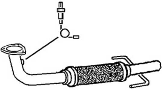 Avgasrör, Mitt, opel vectra c, vectra c gts, 24447470, 858175