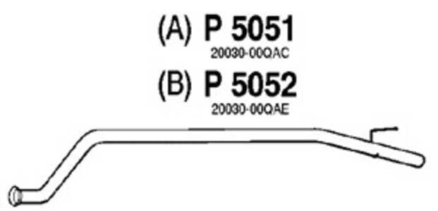 Avgasrör, Mitt, nissan,opel,renault, 20030-00QAD, 20030-00QAE, 4415324