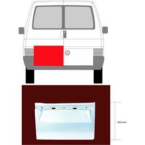 Bakdörr, Vänster, vw transporter buss iv, transporter skåp iv