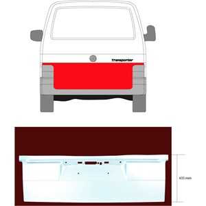 Baklucka, vw transporter buss iv, transporter skåp iv