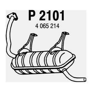 Bakre ljuddämpare, Bak, fiat 600, 4065214