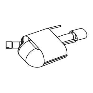 Bakre ljuddämpare, Bak, opel insignia a sports tourer, vauxhall insignia mk i, 852489