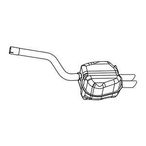 Bakre ljuddämpare, Bak, skoda octavia ii, octavia combi ii, 1K5253609AC, 1Z0253609AL