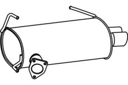 Bakre ljuddämpare, Bak, citroën c-crosser, c-crosser enterprise, mitsubishi outlander ii, peugeot 4007, 1571A503, 1730-S5