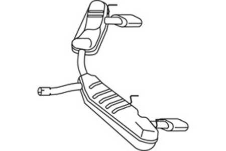 Bakre ljuddämpare, Bak, opel signum halvkombi, vectra c kombi, vauxhall signum, vectra mk ii, 5852287