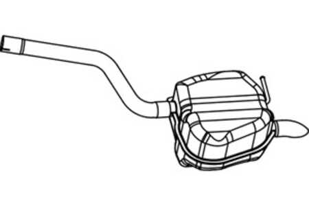 Bakre ljuddämpare, Bak, vw golf variant v, golf variant vi, jetta iii, 1K5253609BC, 1K5253609J