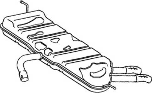 Bakre ljuddämpare, Bak, audi a3, a3 sportback, 1K6253609AQ, 1K6253609P