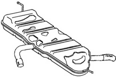 Bakre ljuddämpare, Bak, audi a3, a3 sportback, 1K6253609AA, 1K6253609T