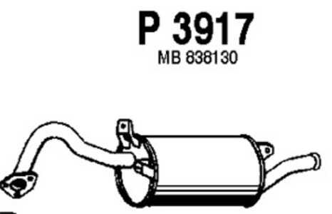 Bakre ljuddämpare, Bak, mitsubishi lancer station wagon v, MB838130, MB925846