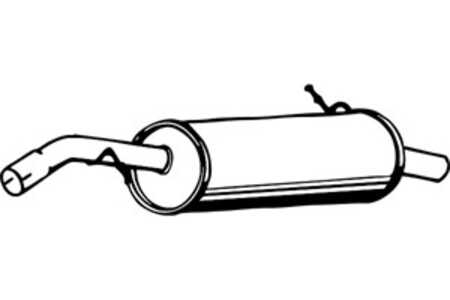 Bakre ljuddämpare, Bak, citroën c2, c3 i, peugeot 1007, 1726-ZR