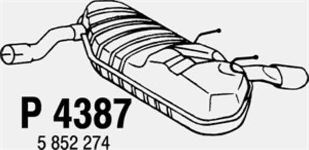 Bakre ljuddämpare, Bak, opel signum halvkombi, vectra c kombi, vauxhall signum, vectra mk ii, 5852274, 5854546