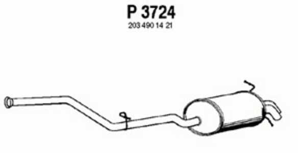 Bakre ljuddämpare, Bak, mercedes-benz c-klass [w203], c-klass t-model [s203], 2034901421, 2034907121