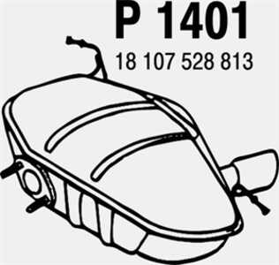 Bakre ljuddämpare, Bak, bmw 1 [e81, e87], 18107528586, 18107528813