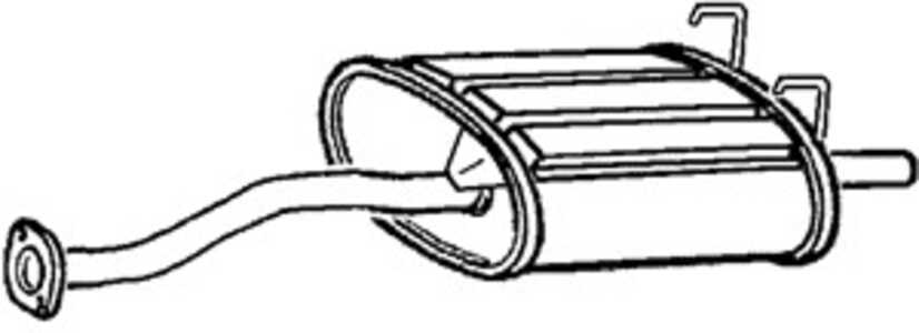 Bakre ljuddämpare, Bak, honda crx iii, 18030-SR2506, 18030-SR2J40, 18307-SR2J42