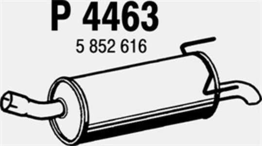 Bakre ljuddämpare, Bak, opel zafira / zafira family b, vauxhall zafira mk ii, 5852474, 5852616