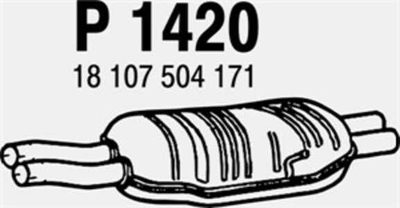 Bakre ljuddämpare, Bak, bmw 3 [e46], 3 cabriolet [e46], 3 coupé [e46], 3 touring [e46], 18107504171, 18107504172