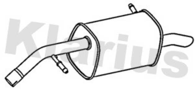 Bakre ljuddämpare, citroën c3 aircross ii, c4 cactus, opel crossland / crossland x, peugeot 2008 i, 208 i, 1608547380