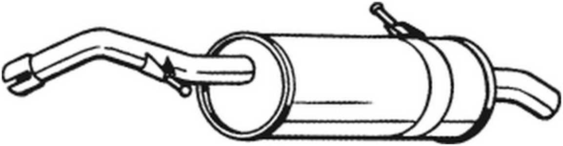 Bakre ljuddämpare, citroën c2, c2 enterprise, c3 i, c3 pluriel, peugeot 1007, 173019, 1730K0