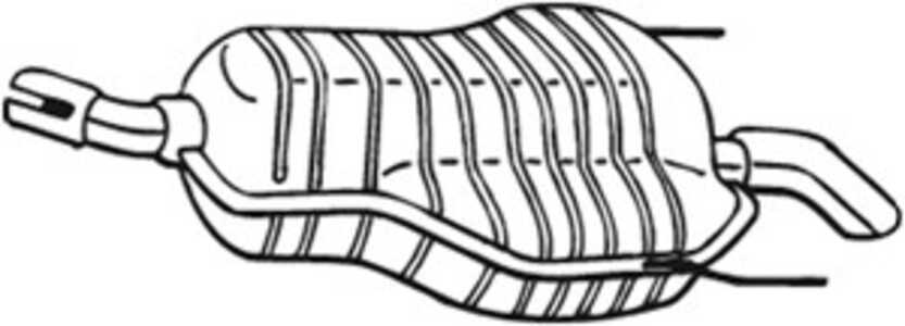 Bakre ljuddämpare, opel zafira / zafira family b, zafira b skåp/stor limousine, 13116516, 5852551