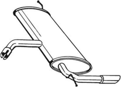 Bakre ljuddämpare, seat altea xl, toledo iii, 5P5253181AF, 5P5253181BH, 5P5253181BN, 5P5253181T