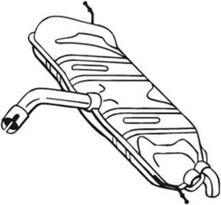 Bakre ljuddämpare, vw touran, touran van, 1T0253609A, 1T0253609AG, 1T0253609J