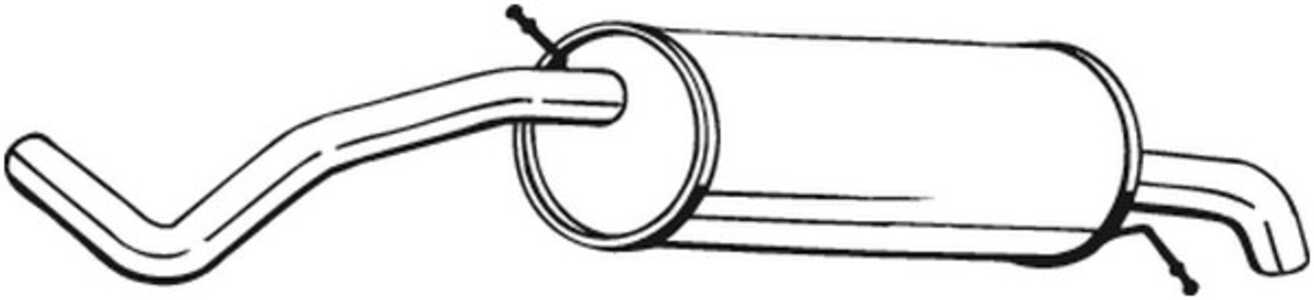 Bakre ljuddämpare, seat cordoba, skoda fabia combi i, fabia combi ii, fabia praktik i, vw polo sedan iv, 6Q9253609AB, 6Q9253609